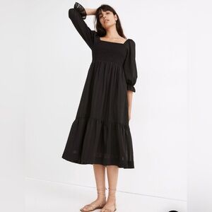 Madewell Black Midi Dress